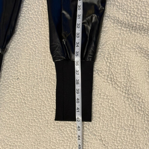 Lulunico by Chicways Black Faux Leather Joggers Small - Picture 12 of 13